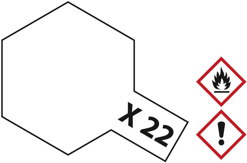 'Hexagon X 22' in einem stilisierten Sechseck mit Flammen- und Achtungssymbol, das auf Entflammbarkeit und Vorsicht hinweist.