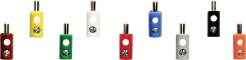 Modellbahn Stecker 2.6 mm 100 St. Blau, Gelb, Grau, Grün, Braun, Rot, Orange, Weiß, Schwarz