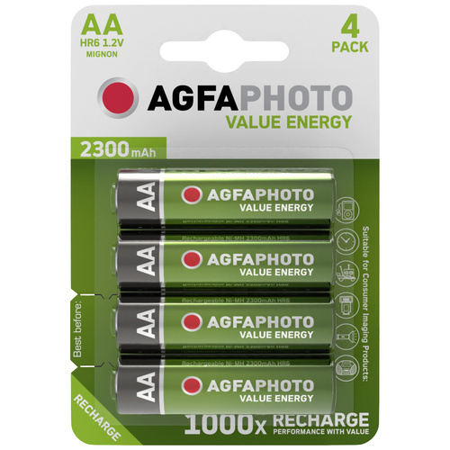 AgfaPhoto HR06 Mignon (AA)-Akku NiMH 2300 mAh 1.2 V 4 St.