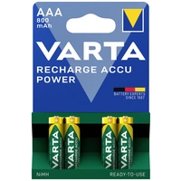 Varta RECH.AC.Power AAA800mAh BLI4 Micro (AAA)-Akku NiMH 800 mAh 1.2V 4St. Varta RECH.AC.Power AAA800mAh BLI4 Micro (AAA)-Akku NiMH 800 mAh 1.2V 4St.