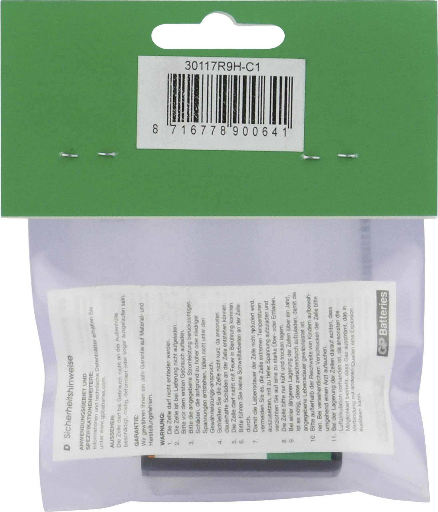 GP GPIND17R9HC1 9 V Block-Akku NiMH 170 mAh 9.6 V 1 St.