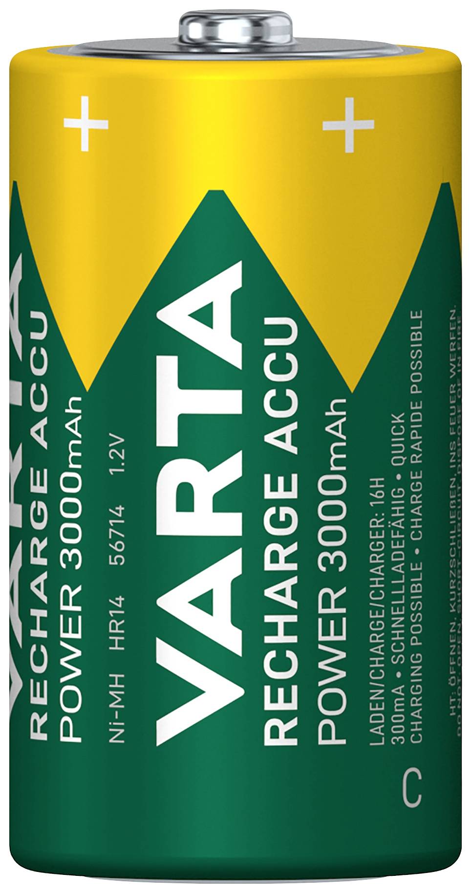 Varta RECH.AC.Power C3000mAh BLI2 Baby (C)-Akku NiMH 3000 mAh 1.2V 2St.