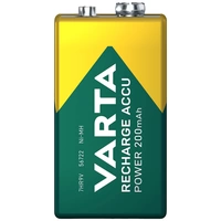 Varta RECH.AC.Power 9V200mAh BLI1 9 V Block-Akku NiMH 200 mAh 8.4 V 1 St. Varta RECH.AC.Power 9V200mAh BLI1 9 V Block-Akku NiMH 200 mAh 8.4 V 1 St.
