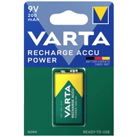 Varta RECH.AC.Power 9V200mAh BLI1 9 V Block-Akku NiMH 200 mAh 8.4 V 1 St. Varta RECH.AC.Power 9V200mAh BLI1 9 V Block-Akku NiMH 200 mAh 8.4 V 1 St.