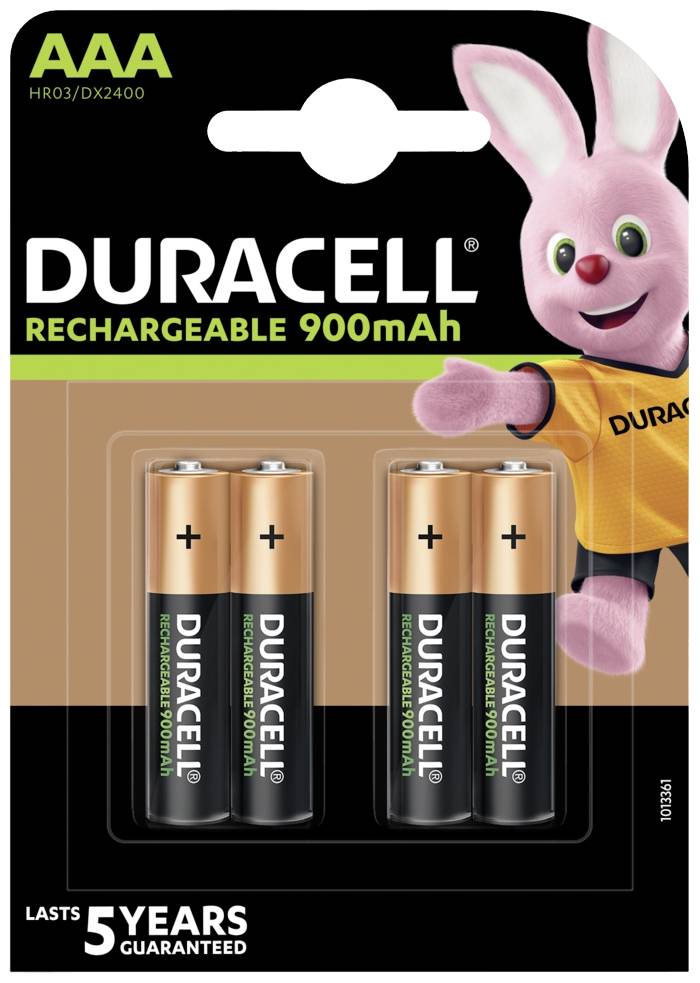Duracell StayCharged HR03 Micro (AAA)-Akku NiMH 900 mAh 1.2V 4St.