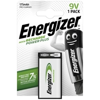 Energizer Power Plus 6LR61 9 V Block-Akku NiMH 175 mAh 8.4 V 1 St. Energizer Power Plus 6LR61 9 V Block-Akku NiMH 175 mAh 8.4 V 1 St.