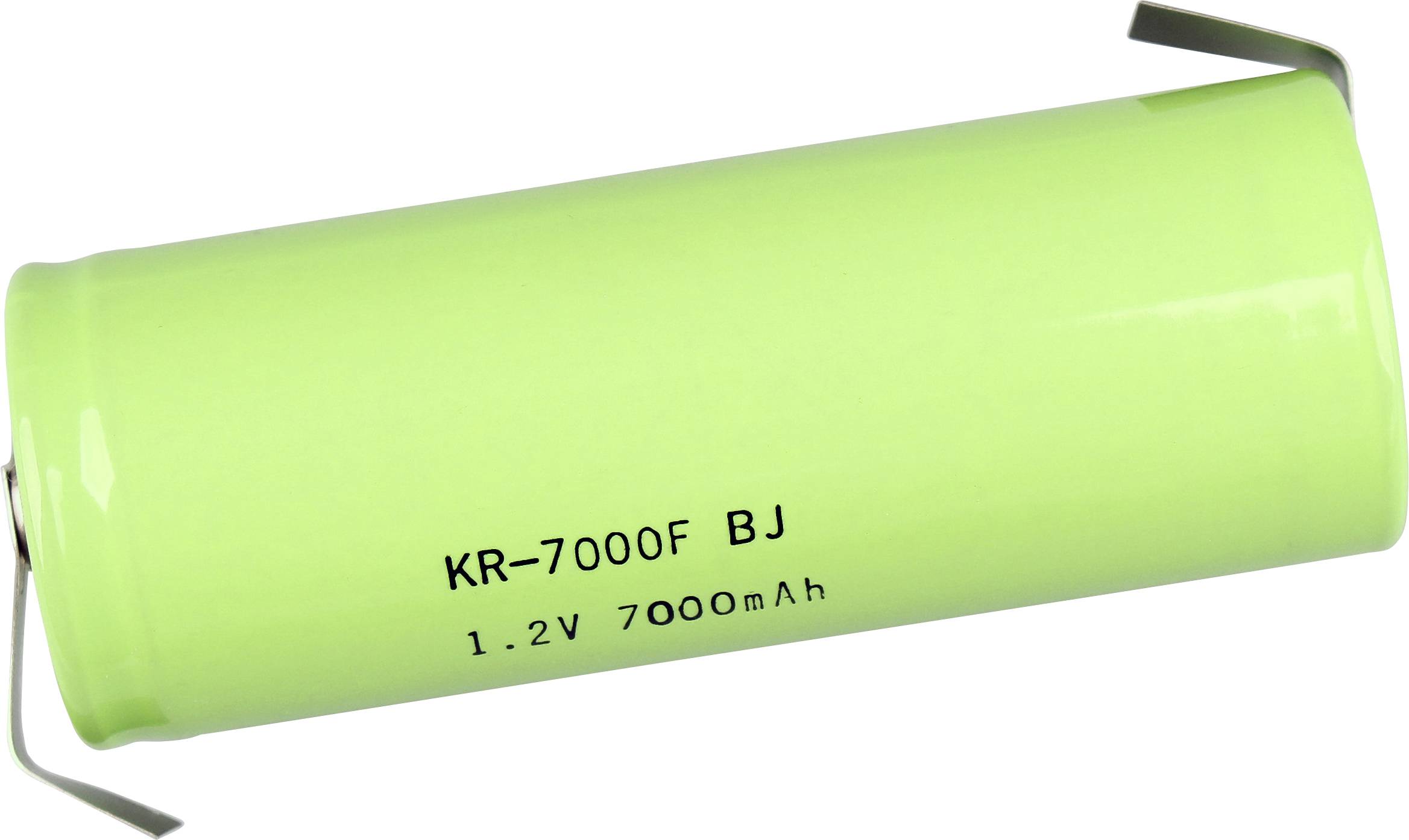 Grüne zylindrische Batterie mit der Bezeichnung „KR-7000F BJ