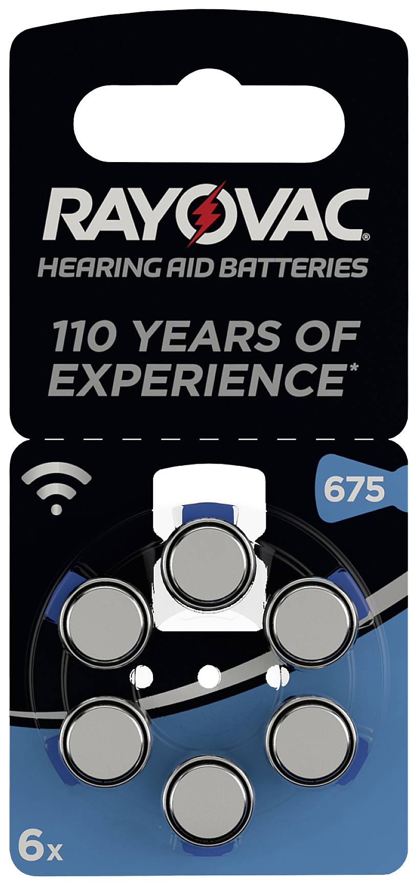 Rayovac Knopfzelle ZA 675 1.4 V 6 St. 640 mAh Zink-Luft Hearing Aid Batteries 675 Bli