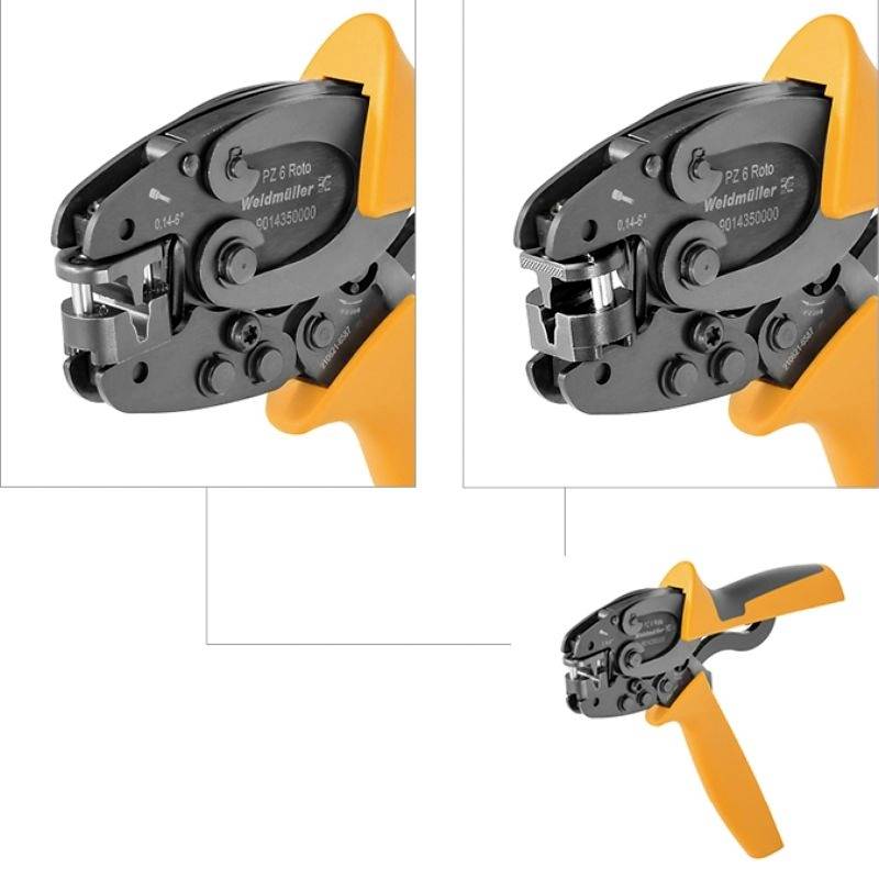 Weidmüller PZ 6 ROTO 9014350000 Crimpzange Aderendhülsen 0.14 bis 6 mm²