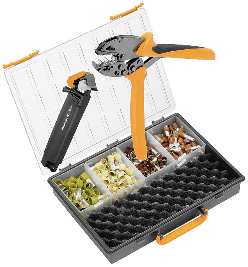 Weidmüller CRIMP-SET PZ 50 9028850000 Crimpzangen-Set Aderendhülsen 25 bis 50mm² Inkl. Abisolierzange, Inkl. Crimpsortiment mit