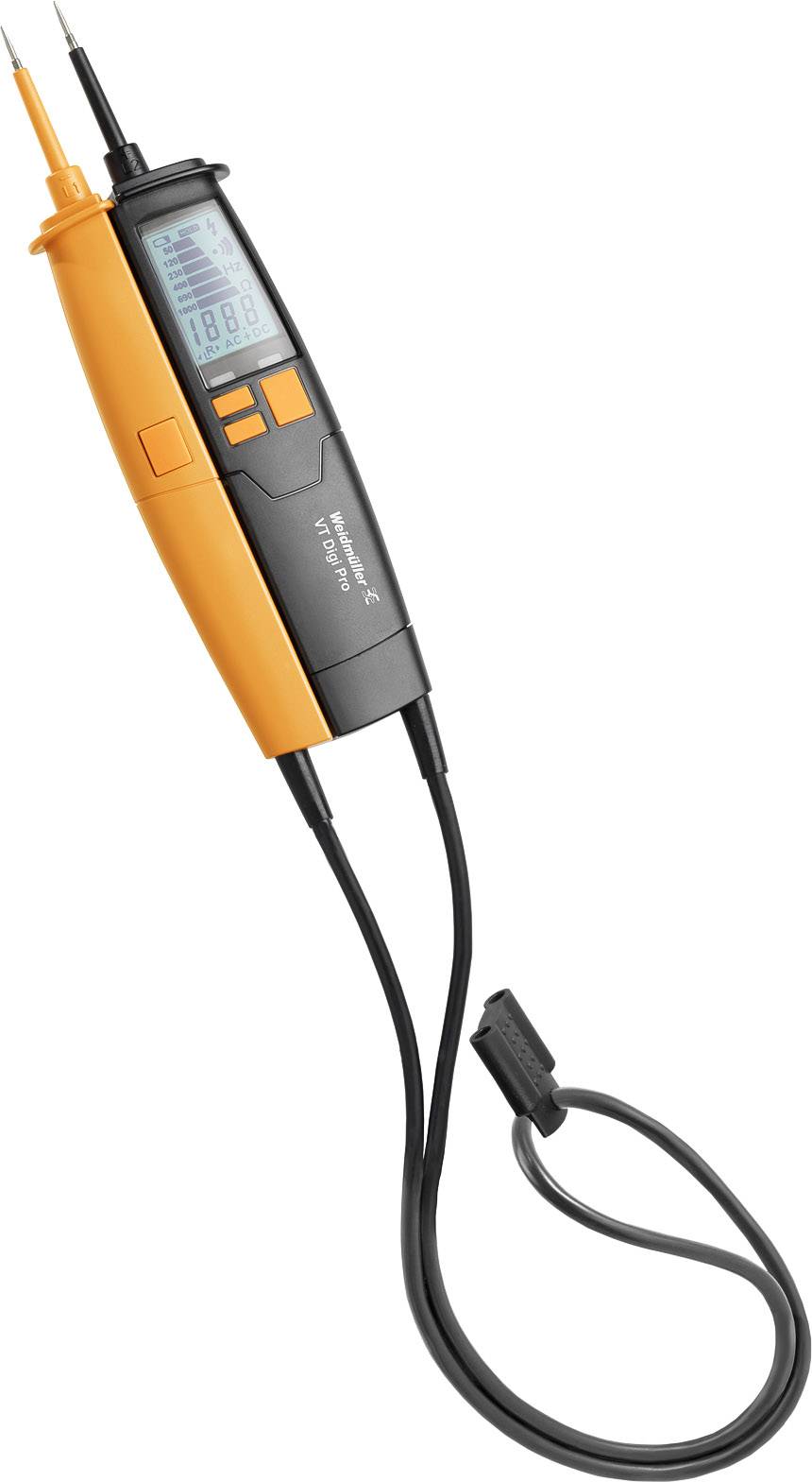 Weidmüller VT DIGI PRO Two-pole voltage tester CAT IV 600 V, CAT III 1000 V LCD Manufacturer's standards (no certificate)
