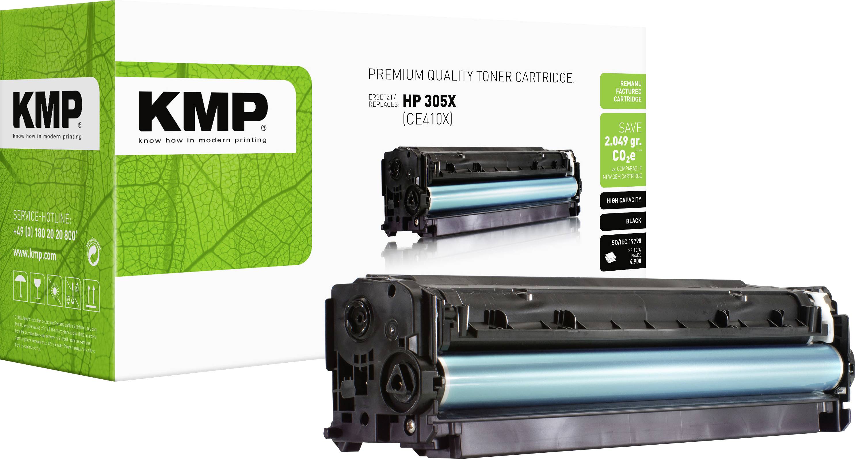 KMP Toner ersetzt HP 305X, CE410X Kompatibel Schwarz 4900 Seiten H-T157 1233,HC00