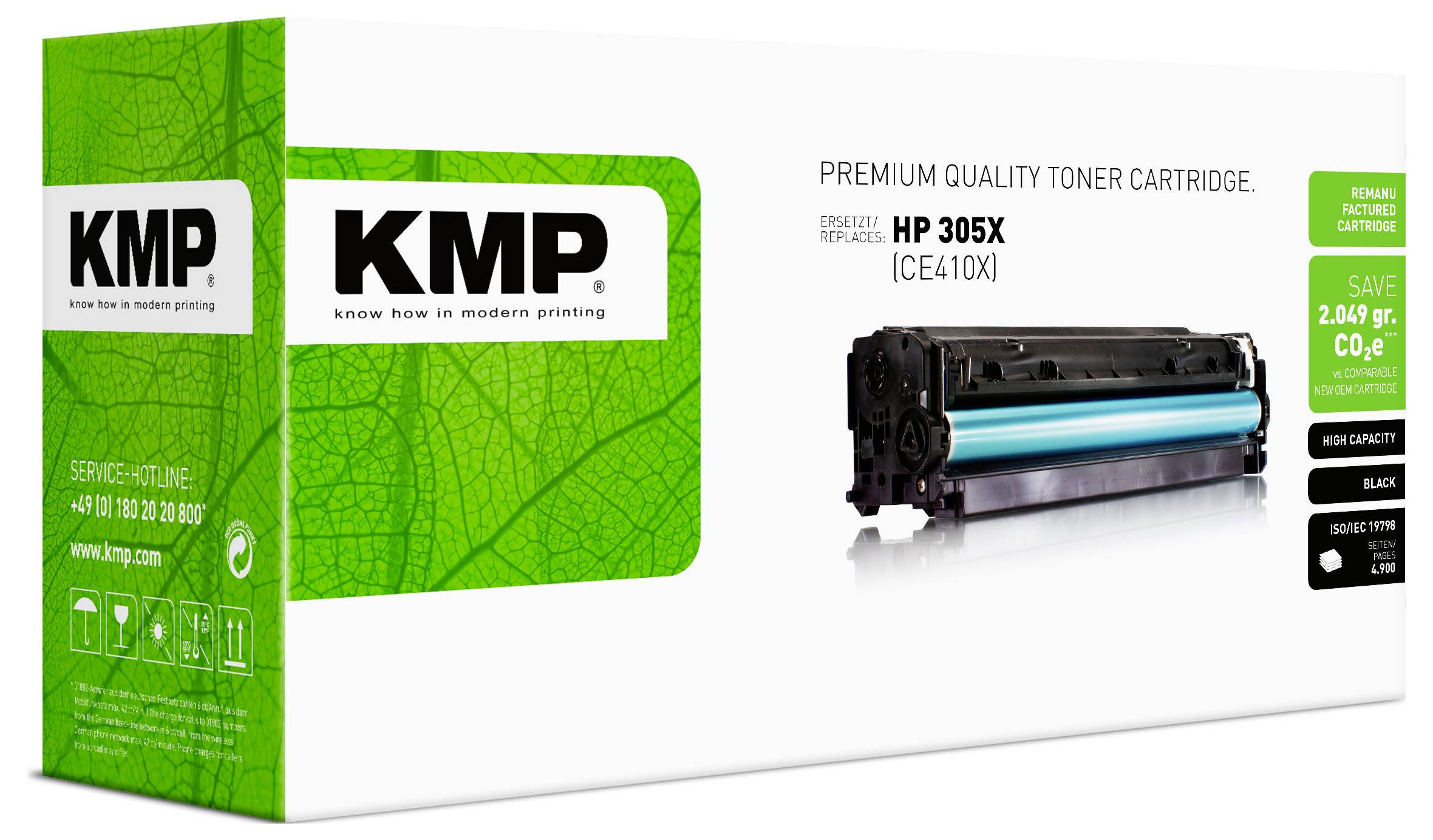 KMP Toner ersetzt HP 305X, CE410X Kompatibel Schwarz 4900 Seiten H-T157 1233,HC00