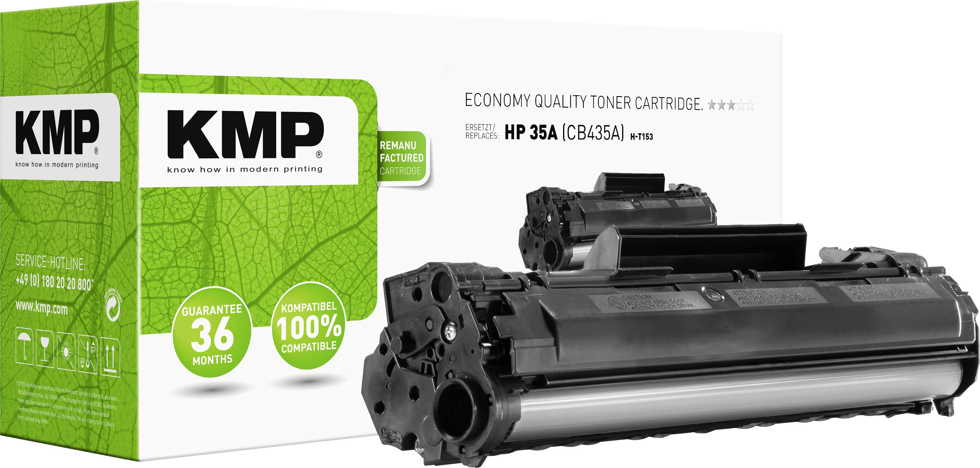 KMP Toner ersetzt HP 35A, CB435A Kompatibel Schwarz 1500 Seiten H-T153 1210,4000