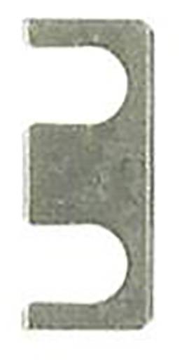 Metallclip mit zwei U-förmigen Aussparungen, verwendet als Halterung oder Abstandhalter, silberfarben.