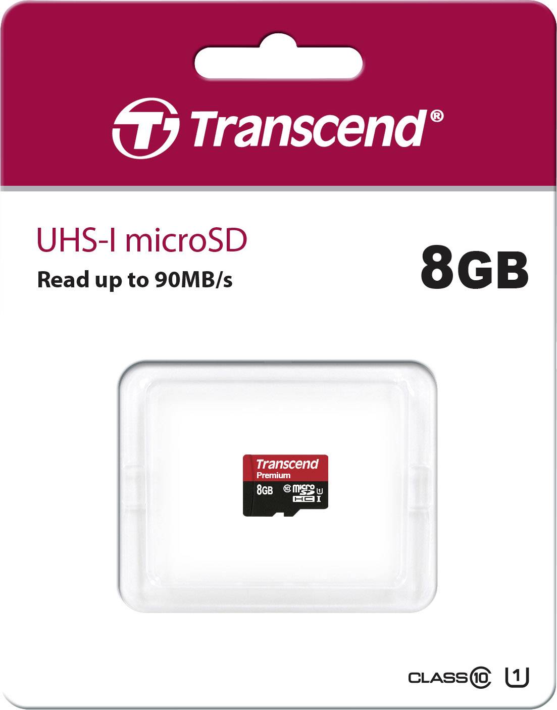 Transcend Premium microSDHC-Karte Industrial 8 GB Class 10, UHS-I