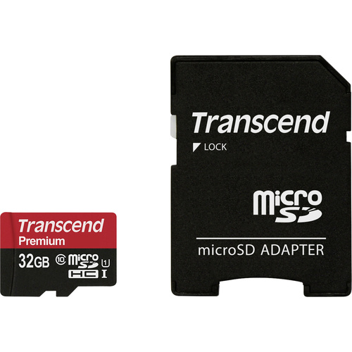 Transcend Premium microSDHC card Industrial 32 GB Class 10, UHS-I incl. SD adapter