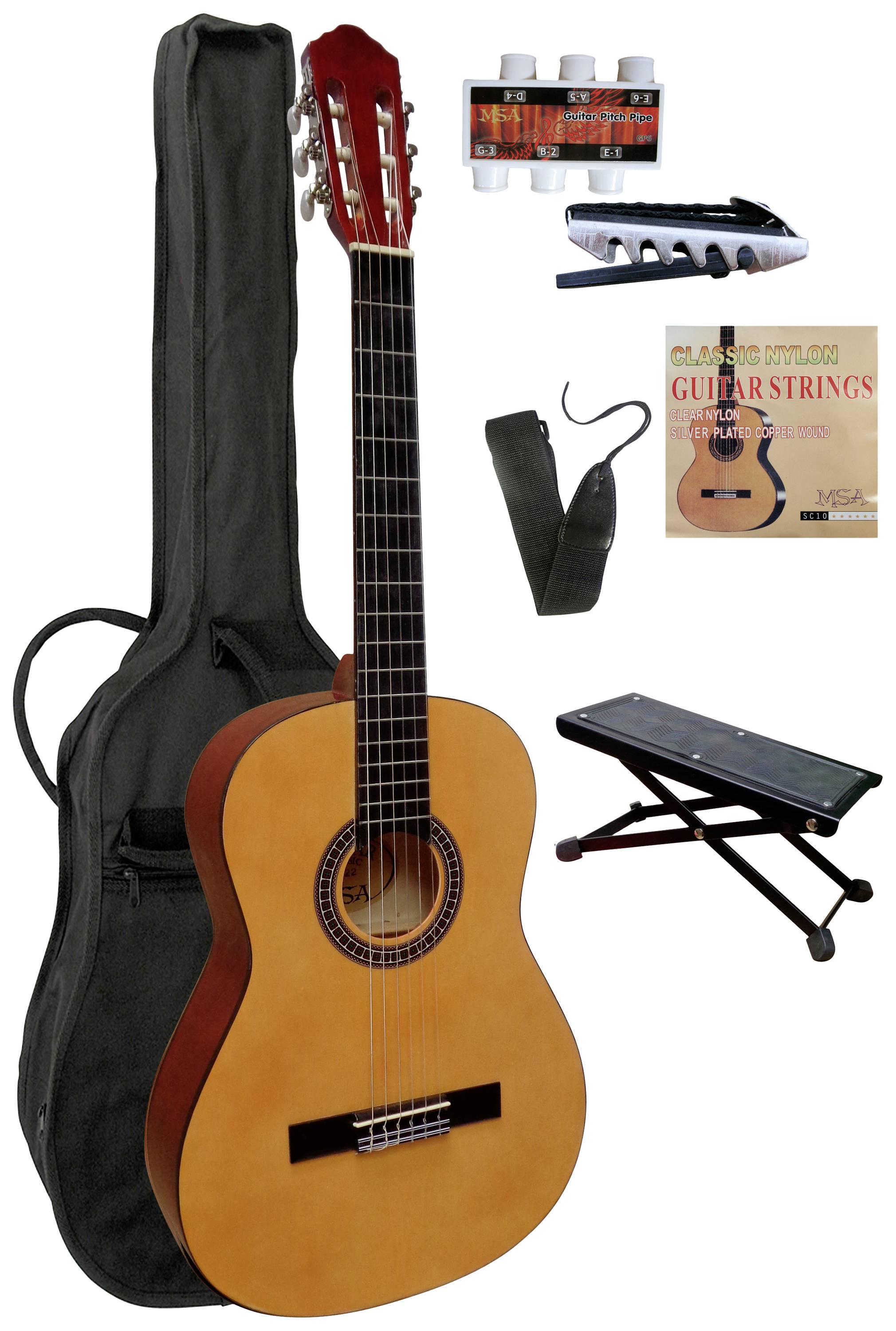 MSA Musikinstrumente C22 Konzertgitarren-Set 4/4 Natur inkl. Tasche
