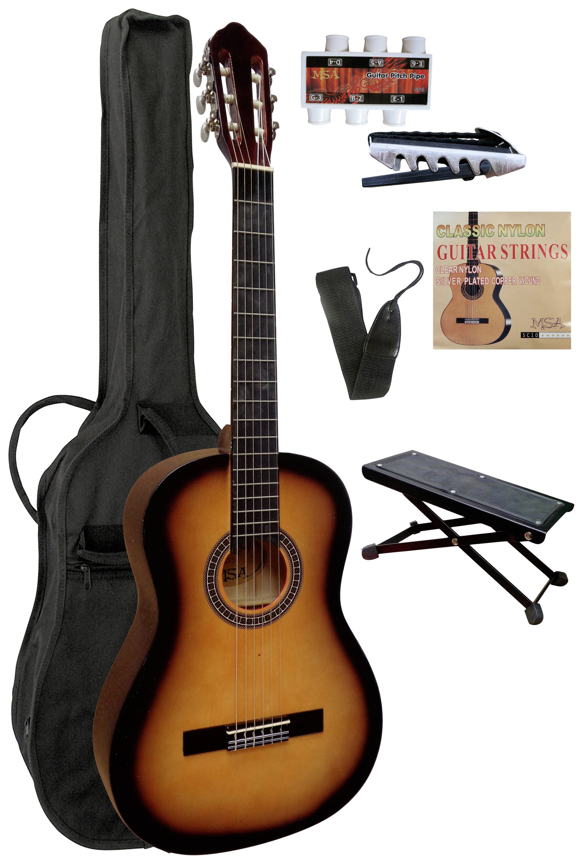 MSA Musikinstrumente C25 Konzertgitarren-Set 4/4 Sunburst inkl. Tasche