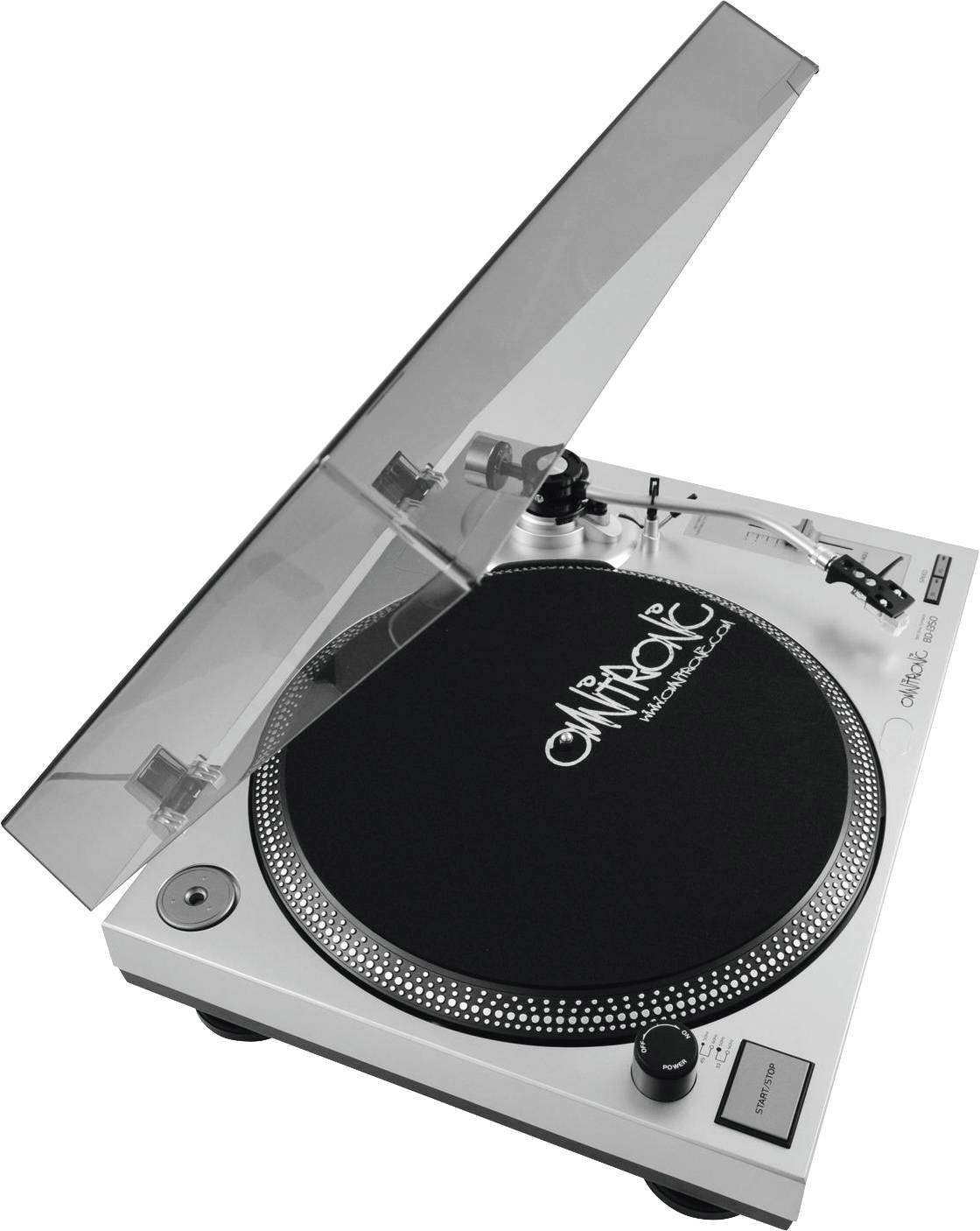 Omnitronic BD-1350 Plattenspieler Riemenantrieb Silber