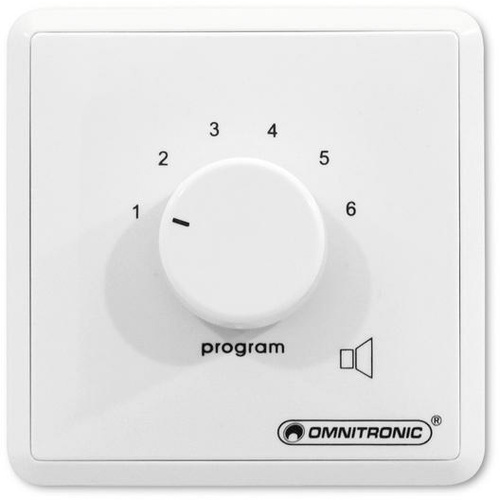 Omnitronic 80711071 Einbau ELA-Programmwähler Weiß