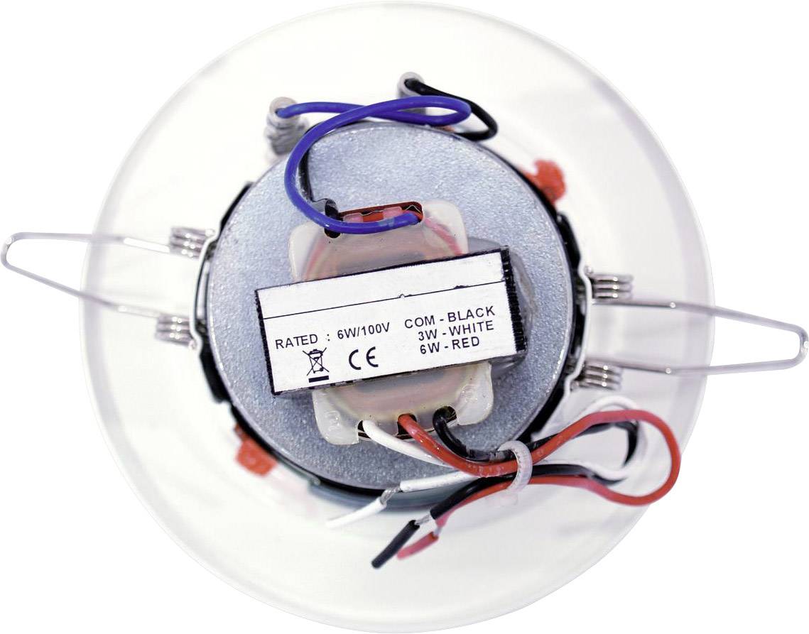 Omnitronic CS-2.5W Einbaulautsprecher 6 W 100 V Weiß 1 St.