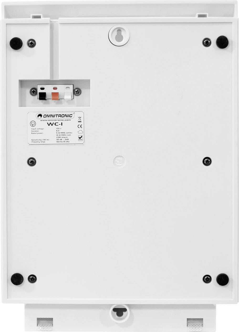 Omnitronic WC-1 ELA-Wandlautsprecher 10W Weiß 1St.