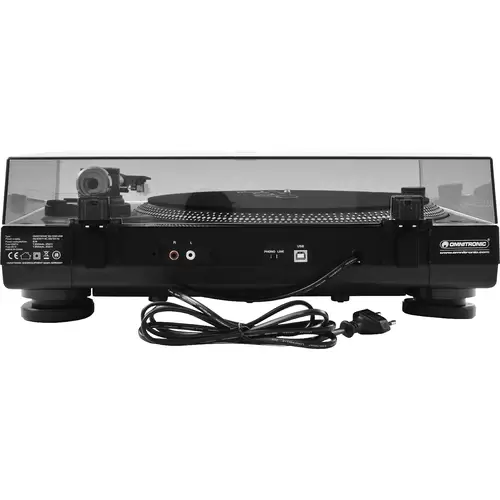 Omnitronic BD-1390 USB-Plattenspieler Riemenantrieb Schwarz Omnitronic BD-1390 USB-Plattenspieler Riemenantrieb Schwarz
