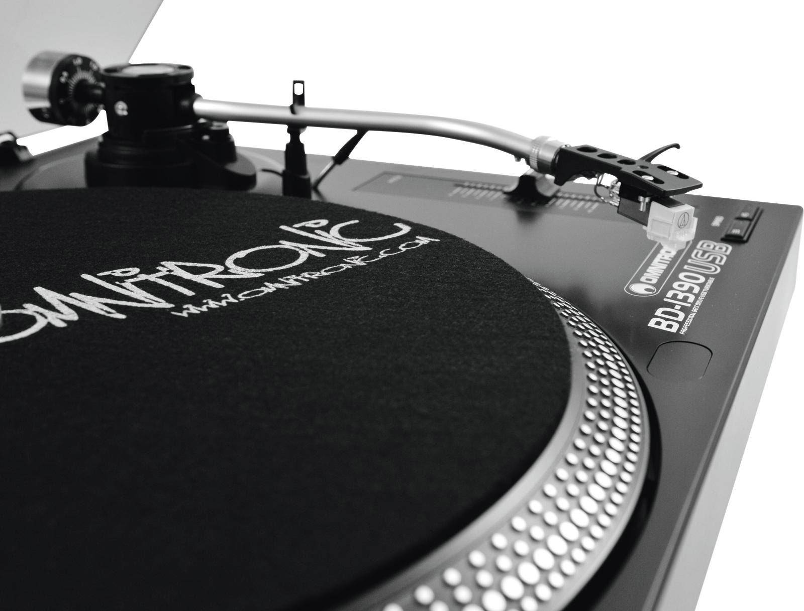 Omnitronic BD-1390 USB-Plattenspieler Riemenantrieb Schwarz