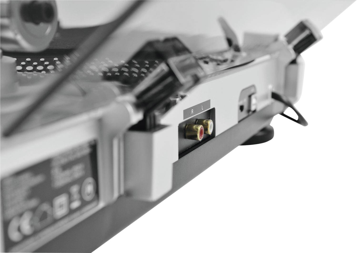 Omnitronic BD-1380 USB-Plattenspieler Riemenantrieb Silber