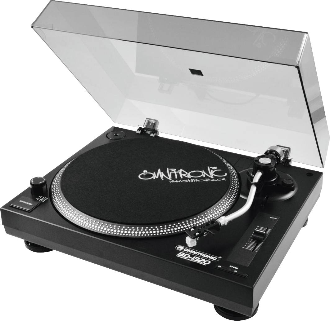 Omnitronic BD-1320 Plattenspieler Riemenantrieb Schwarz