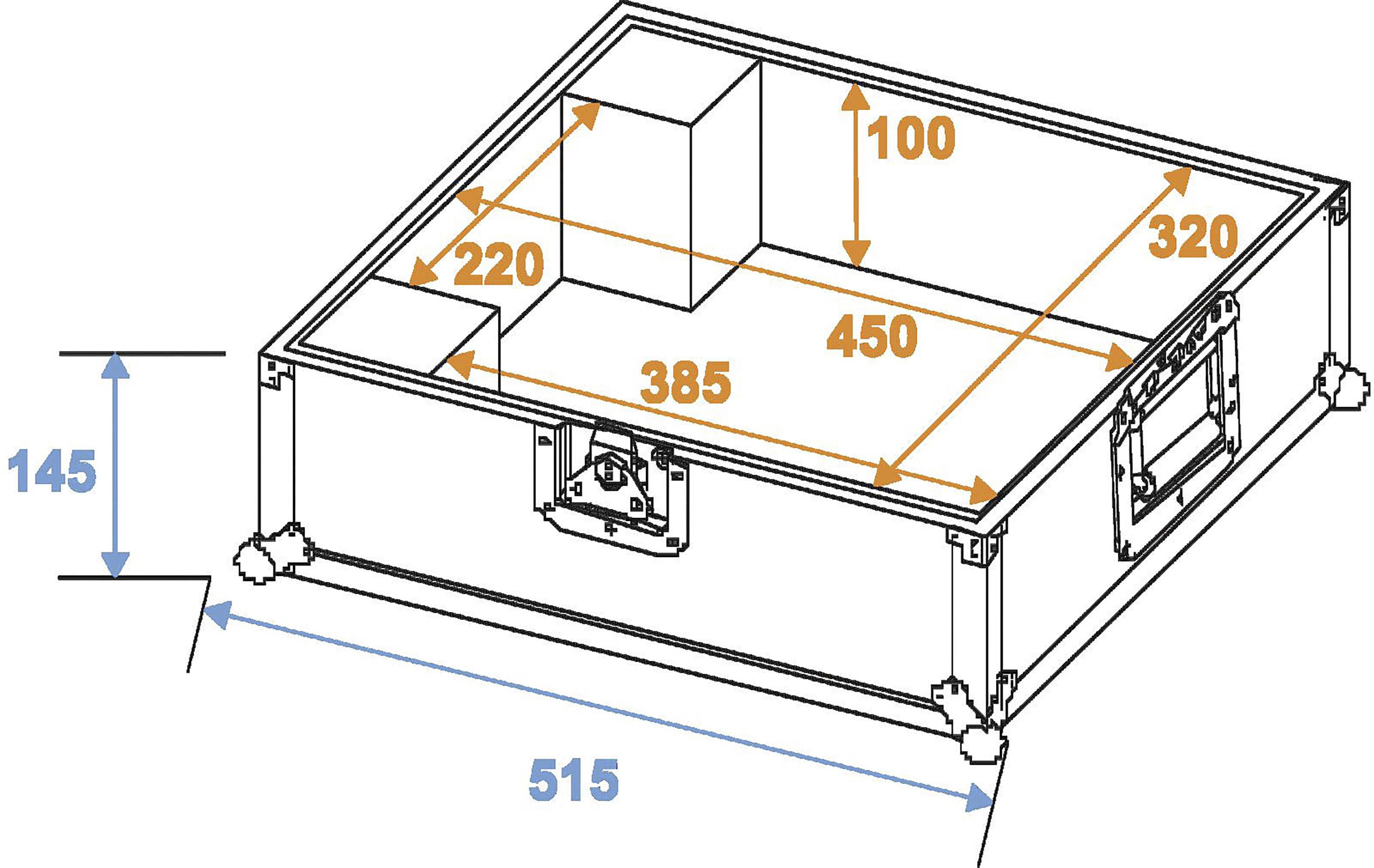 DJ-Mixer Case (B x H x T) 425 x 545 x 235mm