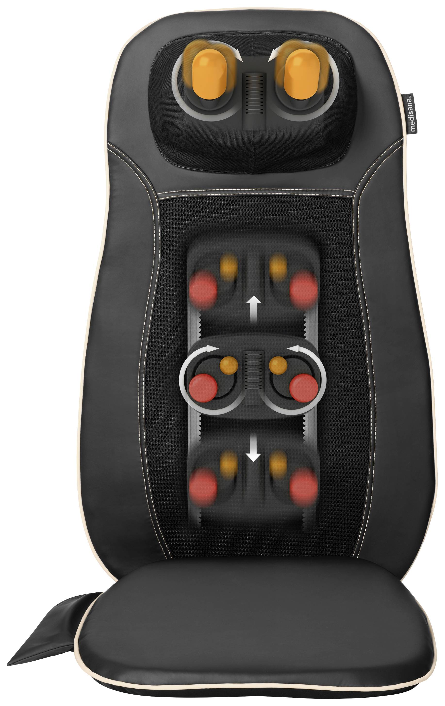 Medisana MCN Shiatsu Massagesitzauflage 48W Schwarz, Grau