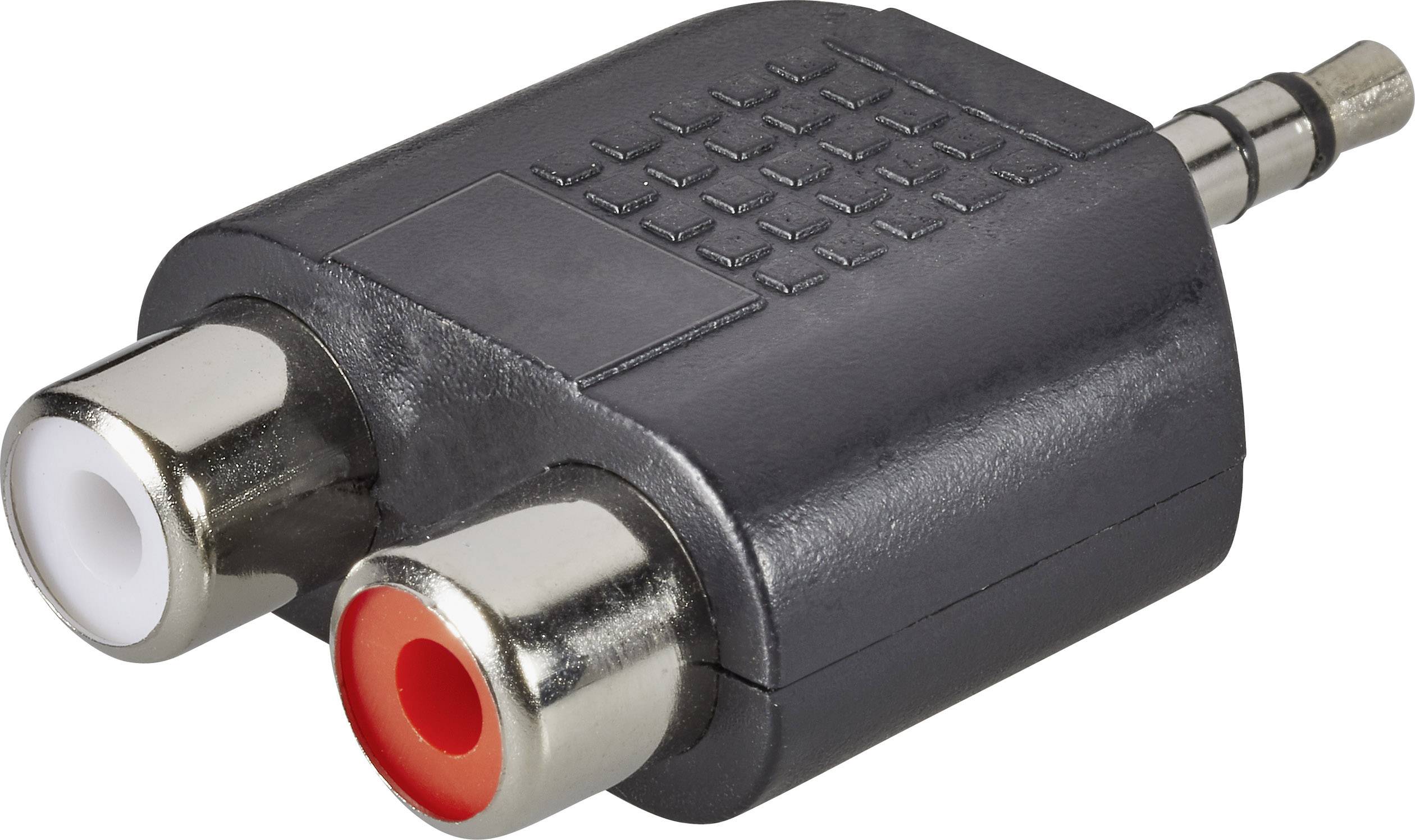SpeaKa Professional SP-1300388  Klinke / Cinch Audio Y-Adapter [1x Klinkenstecker 3.5 mm - 2x Cinch-Buchse] Schwarz