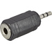 SpeaKa Professional Klinke Audio Adapter [1x Klinkenstecker 2.5 mm - 1x Klinkenbuchse 3.5 mm] Schwa