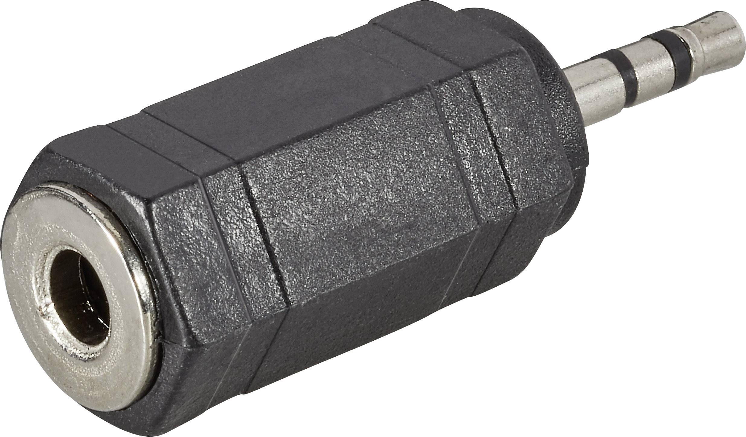 SpeaKa Professional Klinke Audio Adapter [1x Klinkenstecker 2.5mm - 1x Klinkenbuchse 3.5 mm] Schwarz