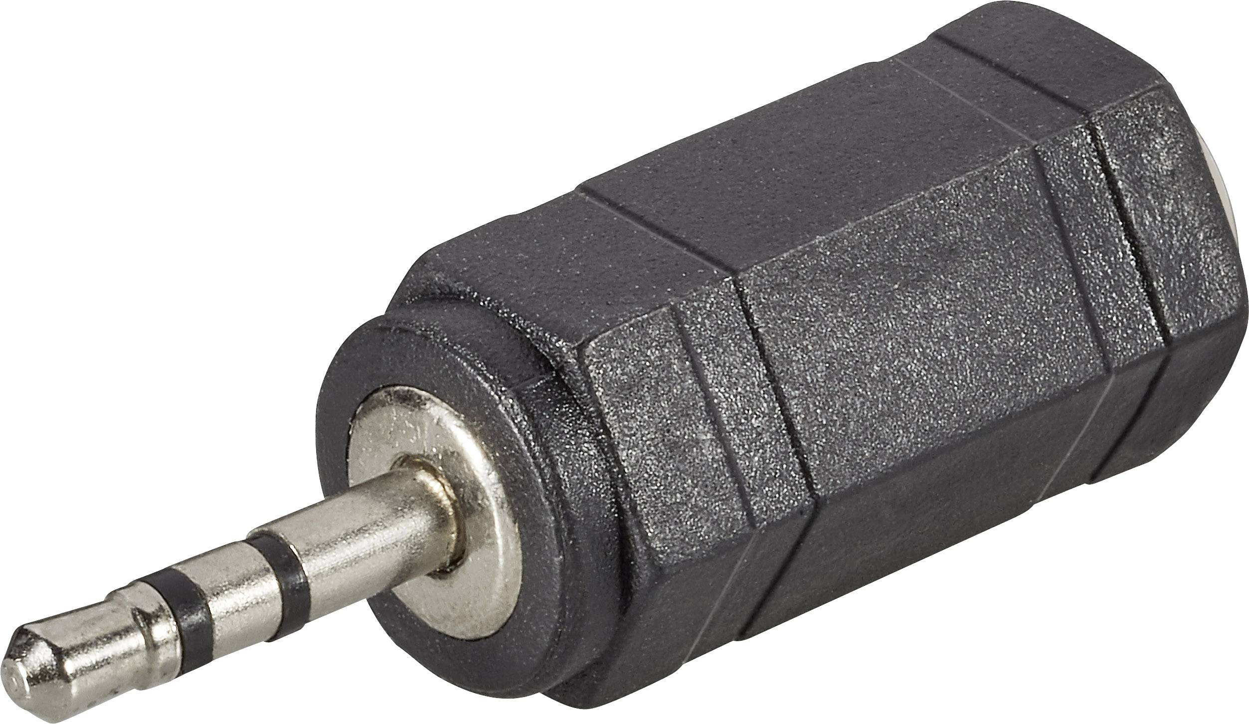 SpeaKa Professional Klinke Audio Adapter [1x Klinkenstecker 2.5mm - 1x Klinkenbuchse 3.5 mm] Schwarz