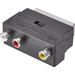 SpeaKa Professional SP-7870340 Cinch / SCART Adapter [3x Cinch-Buchse - 1x SCART-Stecker] Schwarz m