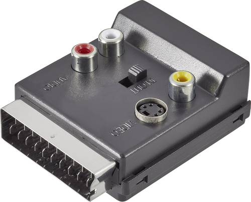 SpeaKa Professional SP-1300864 SCART / Cinch / S-Video Y-Adapter [1x SCART-Stecker - 3x Cinch-Buchse