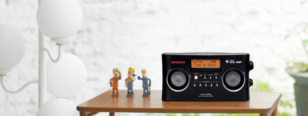 Sangean DPR-25+ Kofferradio DAB+, UKW AUX Akku-Ladefunktion Schwarz