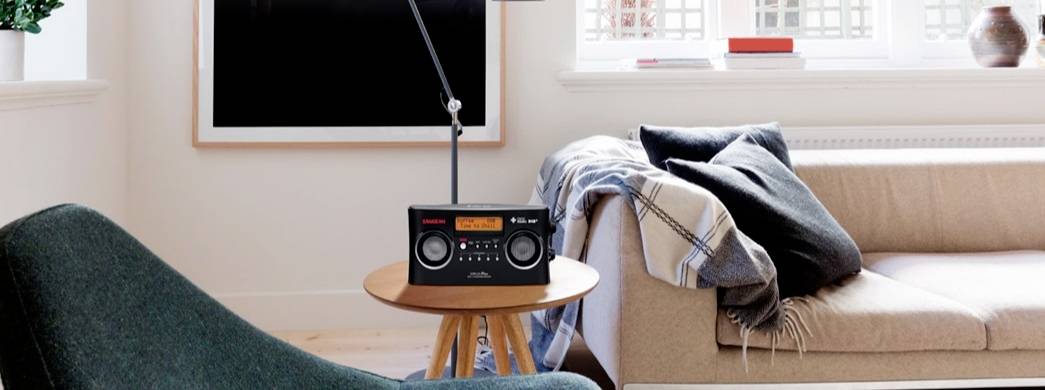 Sangean DPR-25+ Kofferradio DAB+, UKW AUX Akku-Ladefunktion Schwarz