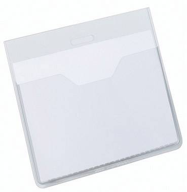 Durable 813619 Namensschild 8136 (B x H) 90 mm x 60 mm Ausstanzung, kombinierbar mit Clip, kombinierbar mit Textilband, kombinierbar mit Jojo 20 St