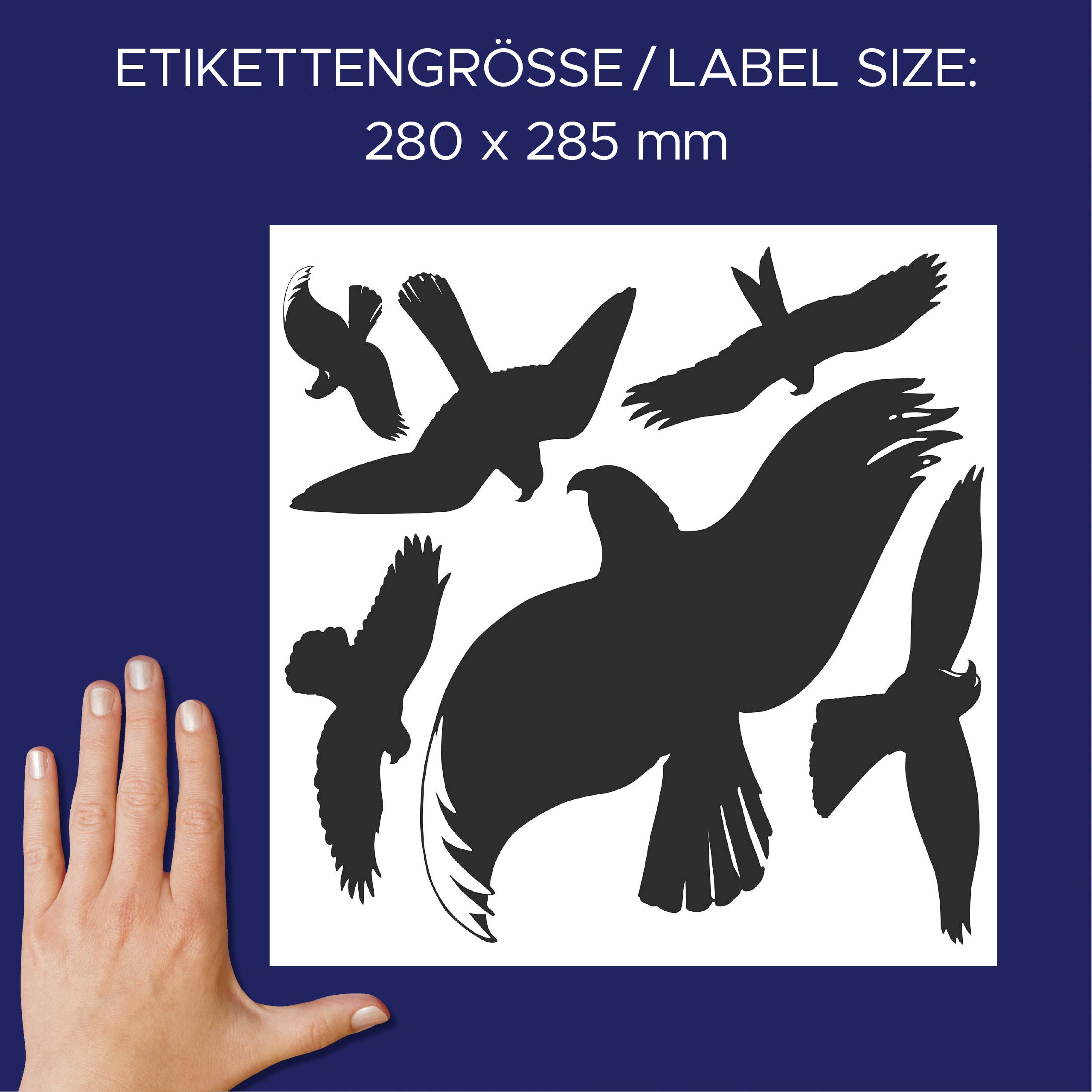 Avery-Zweckform Warnvögel Fensterfolie 4485 Warnaufkleber (B x T) 280 mm x 285 mm