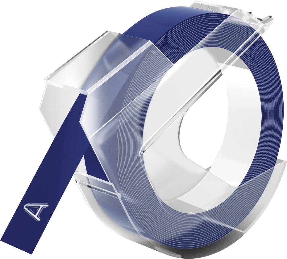 DYMO 3D Bandfarbe: Blau (transparent) Schriftfarbe: Weiß 9 mm 3 m 520106