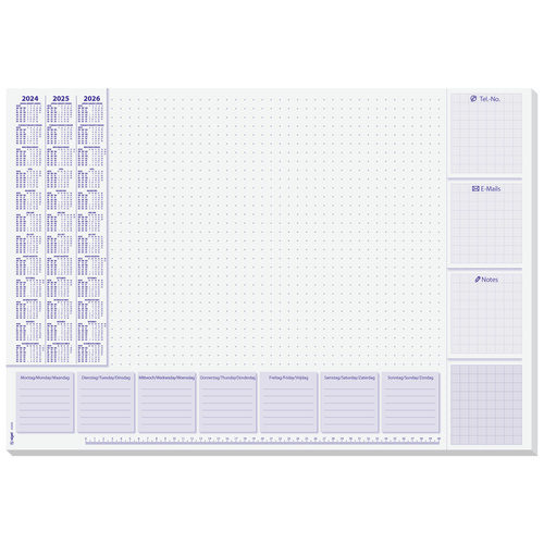 Sigel Lilac HO355 Schreibunterlage 3-Jahreskalender Mehrfarbig (B x H) 595mm x 410mm