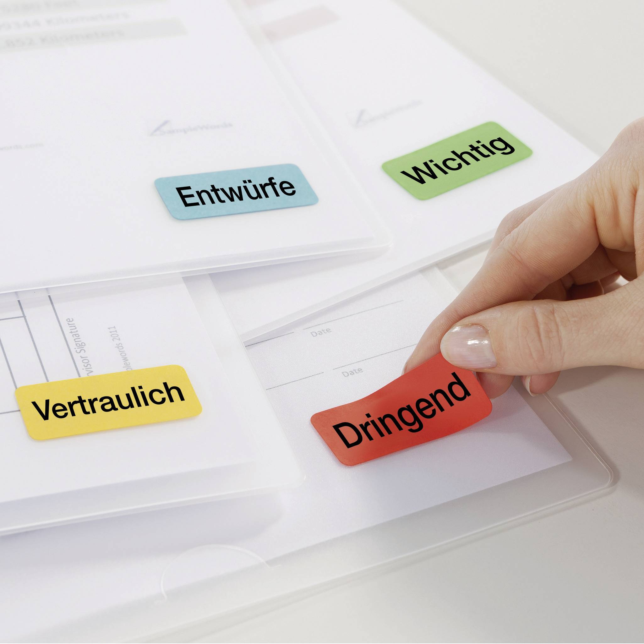 Avery-Zweckform 3456 Universal-Etiketten 105 x 48 mm Papier Rot 400 St. Permanent haftend Tintenstrahldrucker, Laserdrucker, Farblaserdrucker