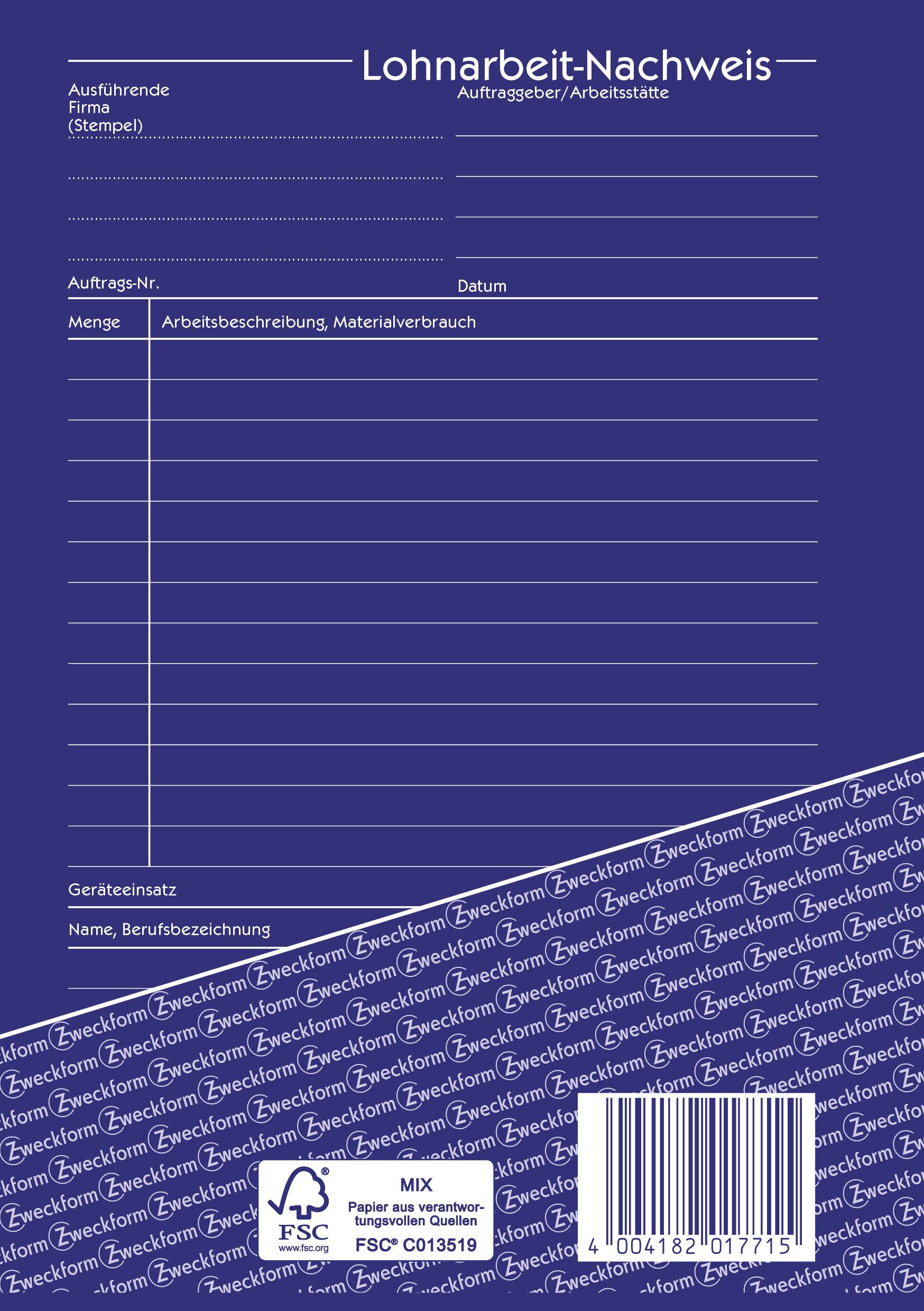 Avery-Zweckform Lohnabrechnung Formular 1771 DIN A5