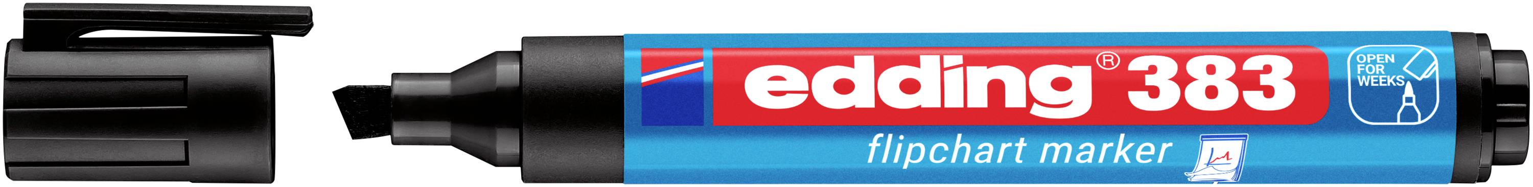 Edding 4-383001 Flipchartmarker 383 Keilspitze 1 - 5 mm Schwarz 1 St.