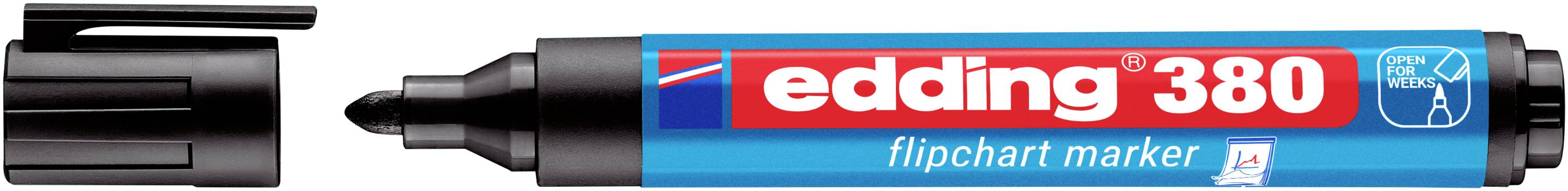 Edding 4-380001 Flipchartmarker 380 Rundspitze 1.5 - 3 mm Schwarz 1 St.