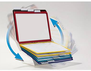 Durable Sichttafelständer VARIO® PRO 10 - 5579 Schwarz, Rot, Gelb, Grün, Dunkelblau DIN A4 Anzahl der mitgelieferten Sichttafeln